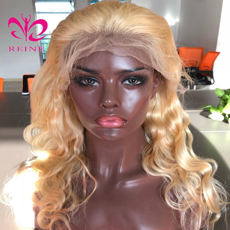 613 Blonde HD Lace Frontal Wigs Glueless Body Wave Pre Plucked Baby Hair 13x4 Lace Front Human Hair Wigs Natural Hairline