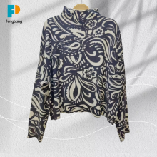 Soft Cotton Retro Sweater with Cashew Flower Print