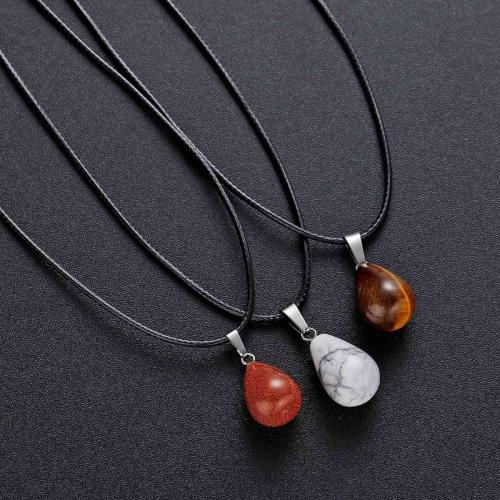 Teardrop Stone Pendants Natural Drop Charms Water-Drop Stone women Necklace for DIY Jewelry Making