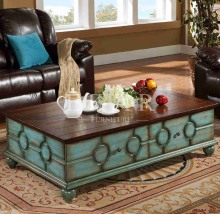 Wholesale Antique Wood Country Retro Coffee Table