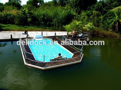 metal frame floating dock / swimming pool