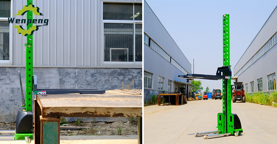 Photo of Semi Electric Self Loading Pallet Lift Stacker Photo of Semi Electric Self Loading Pallet Lift Stacker