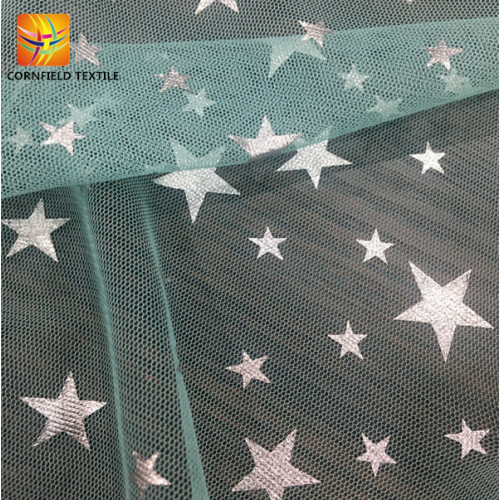 High quality decorated tulle mesh fabric customized design