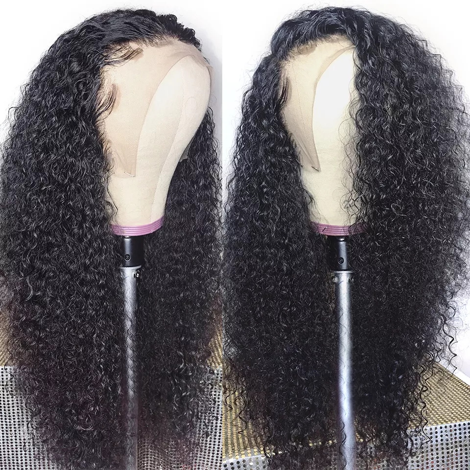 13x4 Lace Front Human Hair Curly Wigs Lace Frontal Wigs Remy Brazilian Human Hair Wigs for Women 180% Density