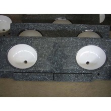 Prefabricated Blue Pearl Granite Countertop Bathroom Basins