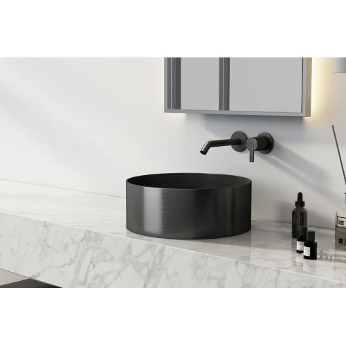 Meiao Elegant Design Round Matte Black Countertop Basin