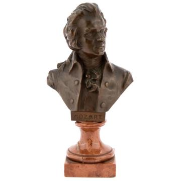 Classic Design Bronze Mozart Bust Statue