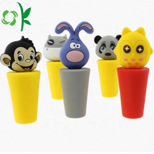 Food Grade Silicone Lovely Design Botol Anggur Stopper