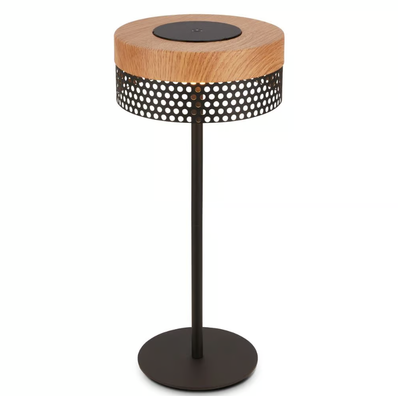 Rechargeable LED Table Lamp 2.5W Black-Wood Dimmable (2) Rechargeable LED Table Lamp 2.5W Black-Wood Dimmable (2)