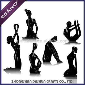 High quality resin yoga sport figurines sets crafts