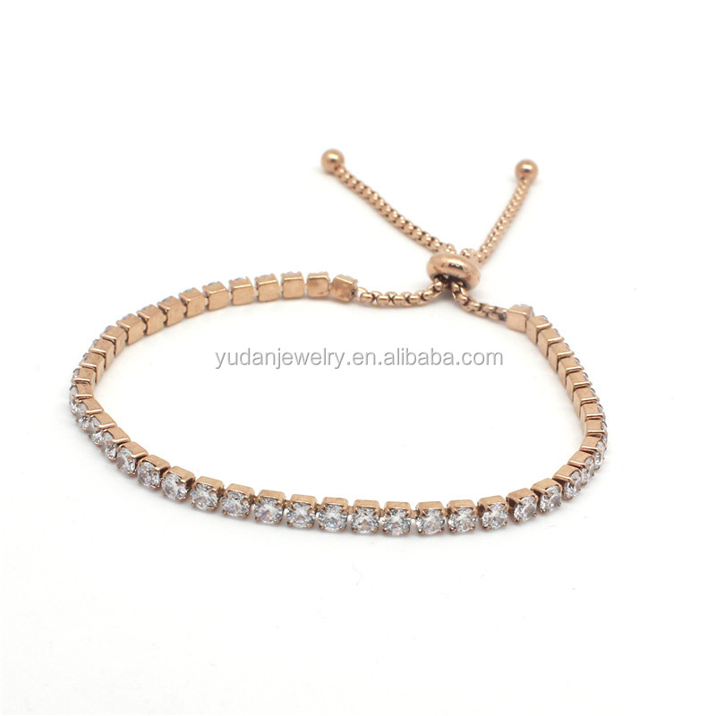 Hot Sale Stainless Steel Silver CZ Bracelet