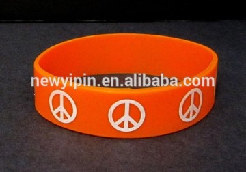 printed custom new stylish design logo silicon bracelet wristband silicone rubber wristbands