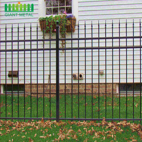 Black Zinc Steel Wrought Iron Fence