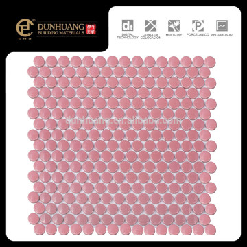 2016 Pink Round Ceramic Floor Tile Mosaic Tile