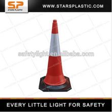 100cm PE orange traffic cone with rubber base