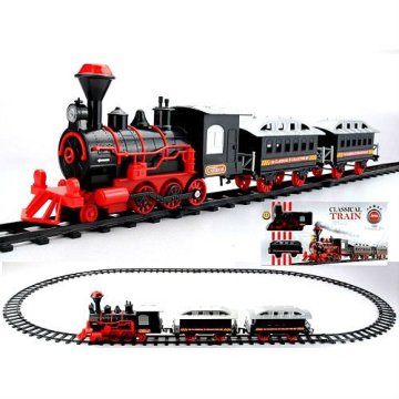 electric toy classic smoking train model track