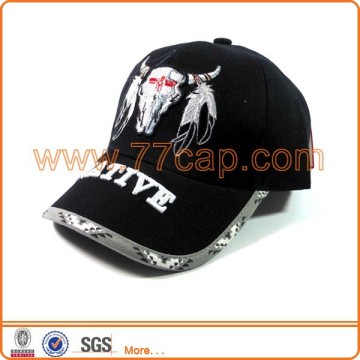 Promotional personalized baseball skull print caps