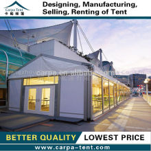 large PVC roof and glass wall tent exhibition tent