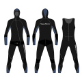 SeaSkin 7mm com zíper dianteiro com capuz Long John Jacket 2pcs Conjunto feminino Spearfishing Wetsuits