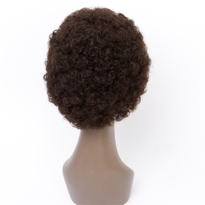 Double Drown  In Stock Afro Short Cut Top Quality  100% Human Hair Machine Made Wigs