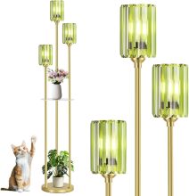 Crystal Shade Vintage Retro Corner Floor Lamp