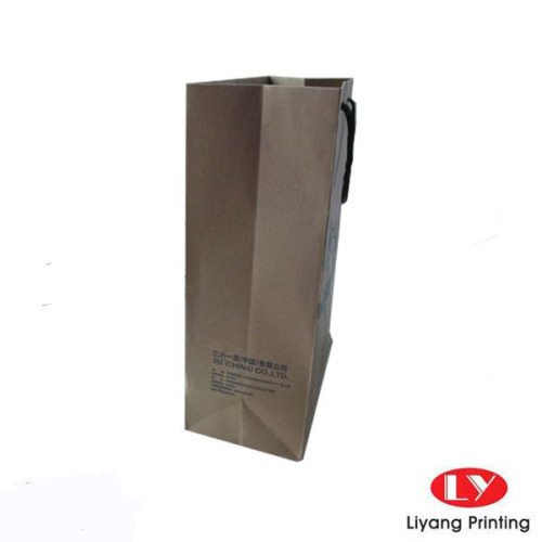 Brown Kraft Paper Bag anpassad med PP -handtag