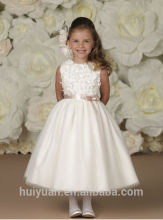 high quality halter baby gown flower handmade girls clothes