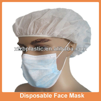 Disposable non woven face mask with nose clip