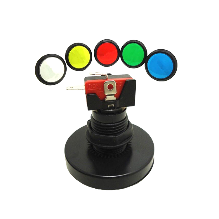 Botões de push de LED redondos e redondos de 60 mm para o jogo