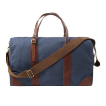 custom high quality canvas leather trim weekender bag