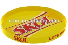 PS/ABS Dia 33.2cm Plastic round snack serving barware tray/anti-skid anti-slip tray