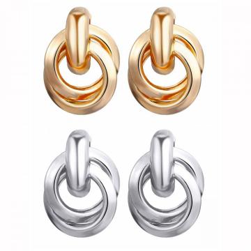 9 pairs of Bohemian retro large spiral wound ring earrings circular tribal Earrings female spiral Earrings Gold