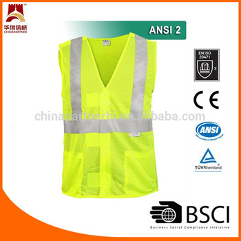 High visibility reflective safety vest