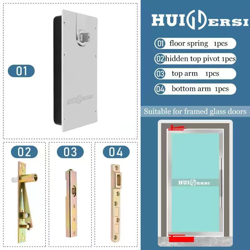 باب زنبركي أرضي floor spring door