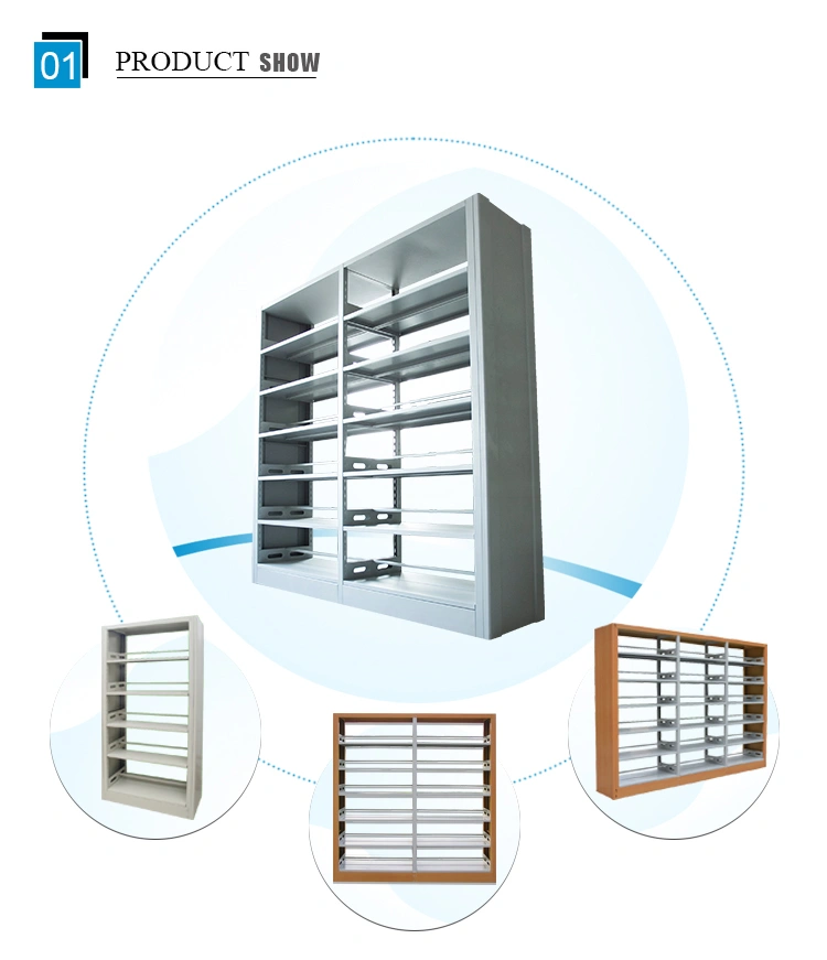 Library Furniture Steel Book Shelf / Metal School Bookshelf