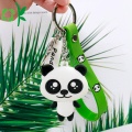 Customizd 3D Panda Silicone Soft PVC Metal Keychain