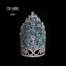 10" Wholesale Beauty Rhinestone Peacock Crowns