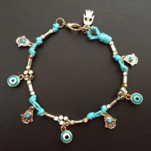 Handmade Lucky Turkey Evil Eye Wholesale Bangle Bracelet