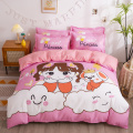 Hot sale princess pink girls bed sheet set