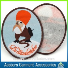 Customized handmade sew on logo woven badge for jacket