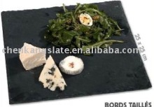 Black natural slate plate rectangle