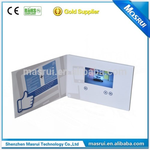 Custom High Quality Newest Design Video Postcard/ Video Mailer/ LCD Video Brochure Card