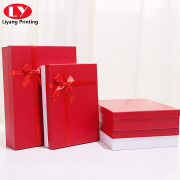 Handmade custom red packaging boxes bridesmaid gift box