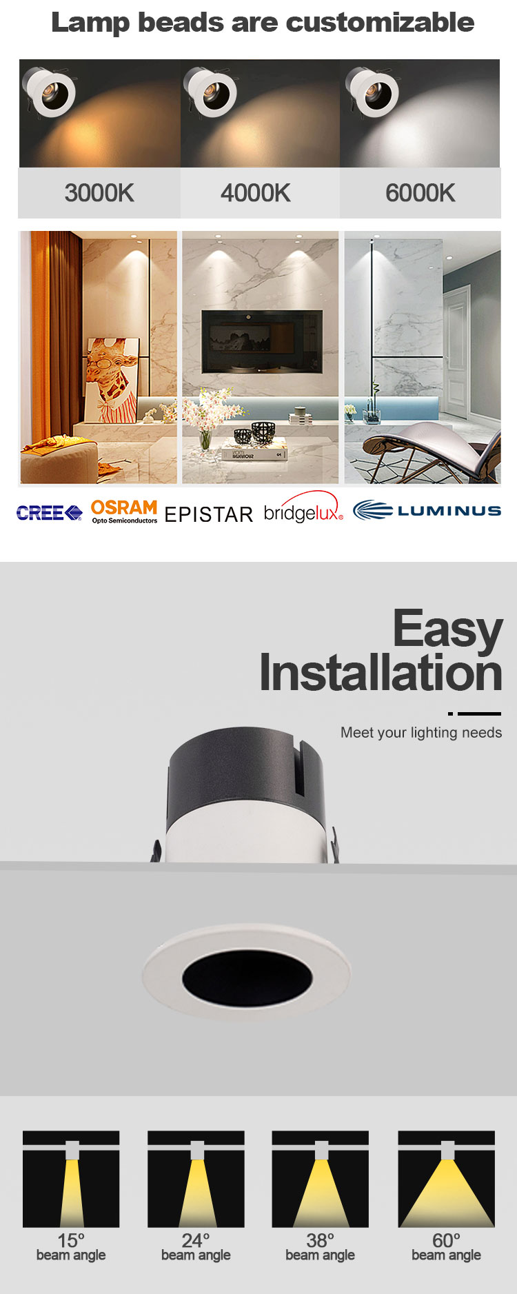 Downlight Részletek SL CL2D modell Downlight Details Model Sl Cl2d