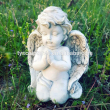 Natural stone custom small figurines angel praying ornaments art decor gift