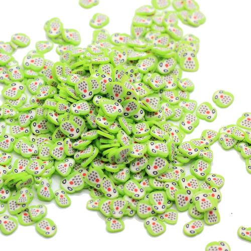 Moda 6mm Gufo verde Fette di argilla Perline Decorazione piuttosto animale Artigianato per adesivo per unghie Slime Ornamento per feste fai da te