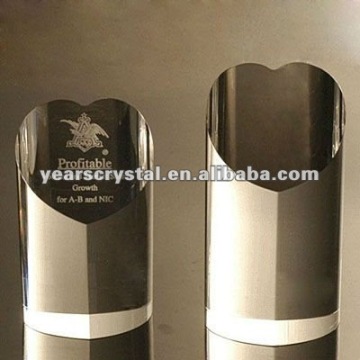 heart surface crystal blank block for laser rengraving