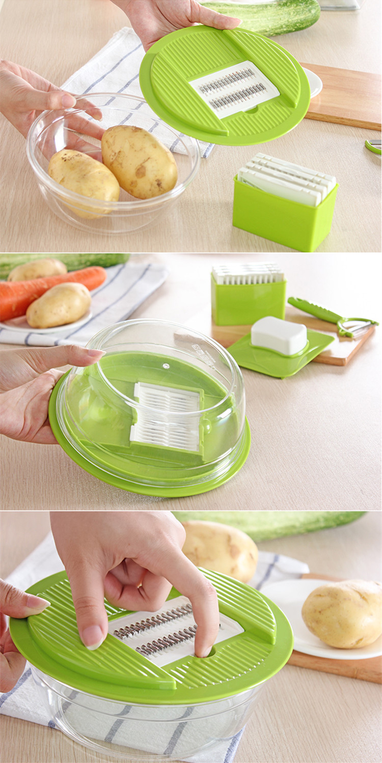 Easy Cleaning Multifunctional Manual Mandoline Vegetable Cutter Slicer Peeler