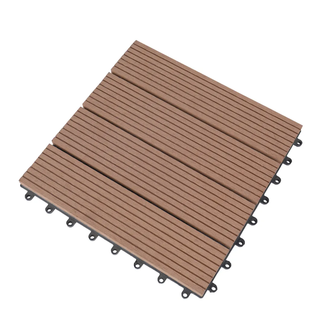 Wholesale Outdoor Deck Tile Easy Installation WPC Interlocking Flooring Tiles