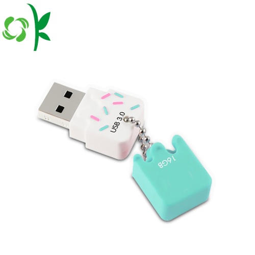 Мороженое Силиконовый USB флэш-накопитель Корпус U-образного диска